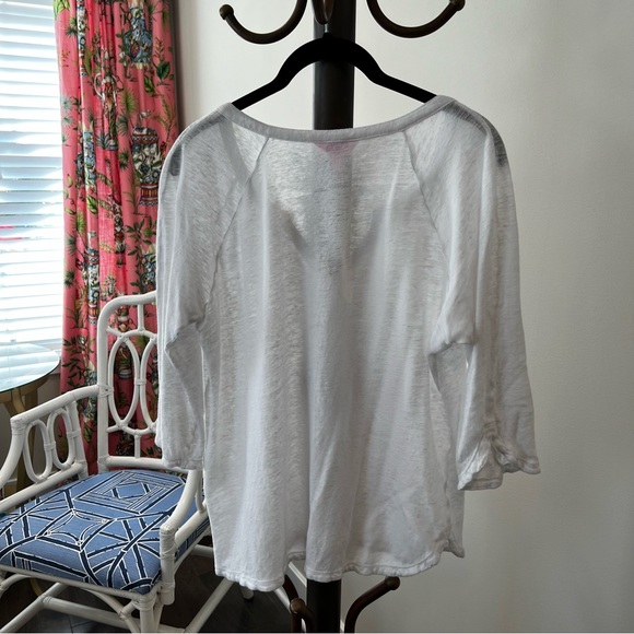 Lilly Pulitzer White Henley - Medium - Picture 2 of 3